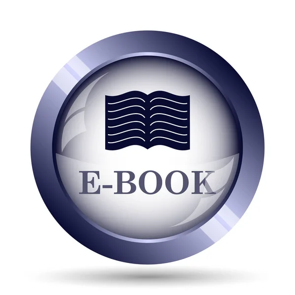 Ícone Book Botão Internet Fundo Branco — Fotografia de Stock
