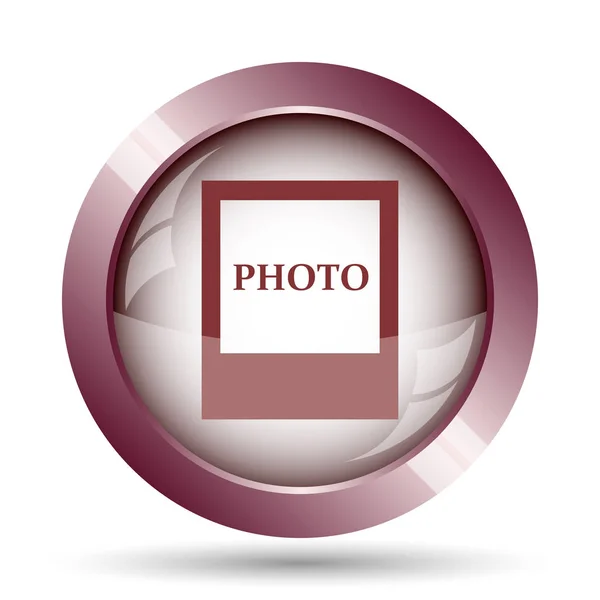 Fotopictogram Internet Knop Witte Achtergrond — Stockfoto