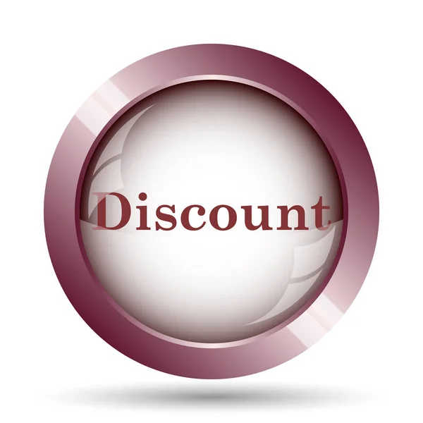 Discount Icon Internet Button White Background — Stock Photo, Image