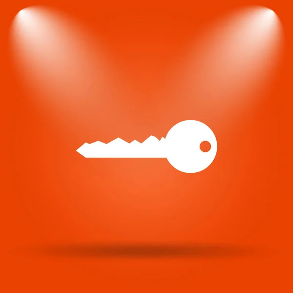 Schlüsselsymbol Internet Taste Auf Orangefarbenem Hintergrund — Stockfoto