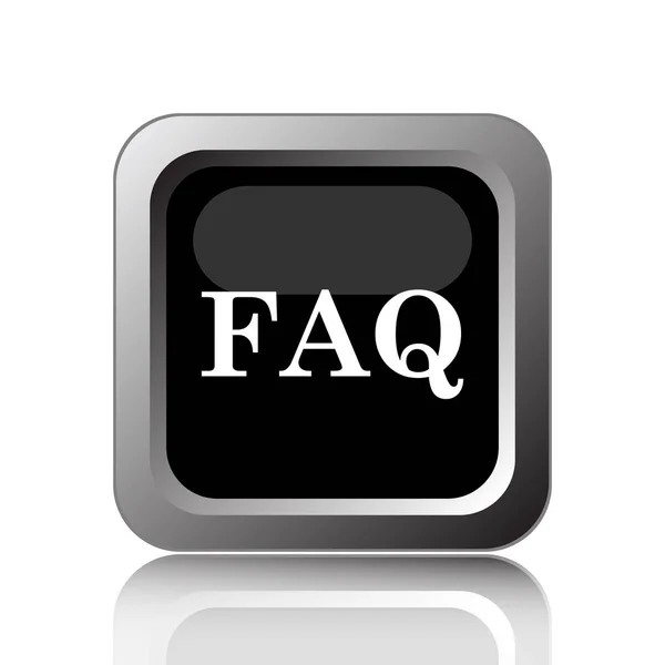 Faq Symbol Internet Taste Auf Weißem Hintergrund — Stockfoto