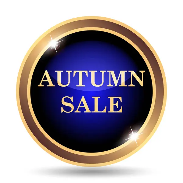 Autumn Sale Icon Internet Button White Background — Stock Photo, Image