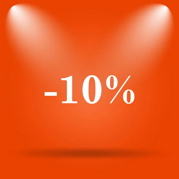 Prozent Rabatt Internet Taste Auf Orangefarbenem Hintergrund — Stockfoto