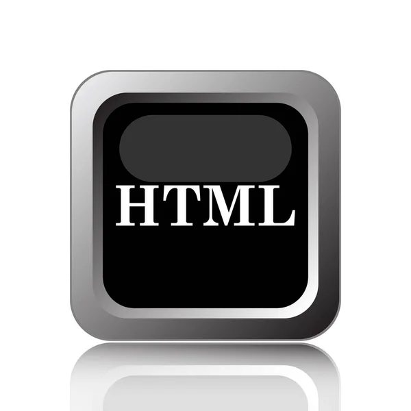 Ícone Html Botão Internet Fundo Branco — Fotografia de Stock