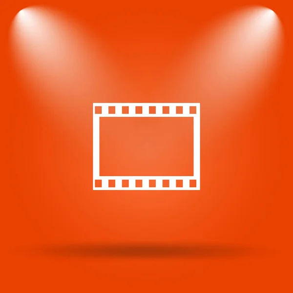 Photo Icon Internet Button Orange Background — Stock Photo, Image