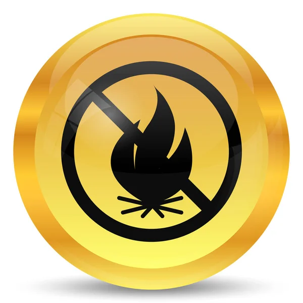 Вогонь Заборонену Значок Інтернет Кнопки Білому Тлі — стокове фото