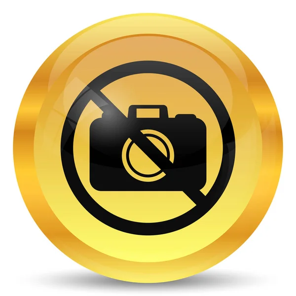 Ikonu Zakázané Kamery Internet Tlačítko Bílém Pozadí — Stock fotografie
