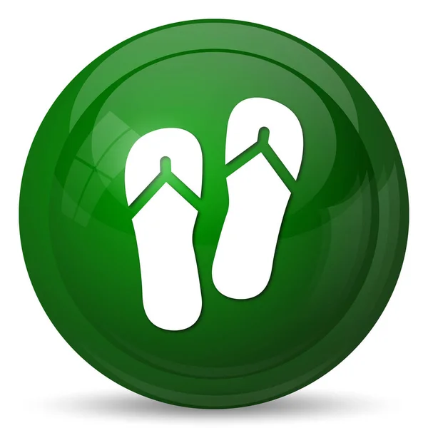 拖鞋图标 白色背景上的互联网按钮 — 图库照片
