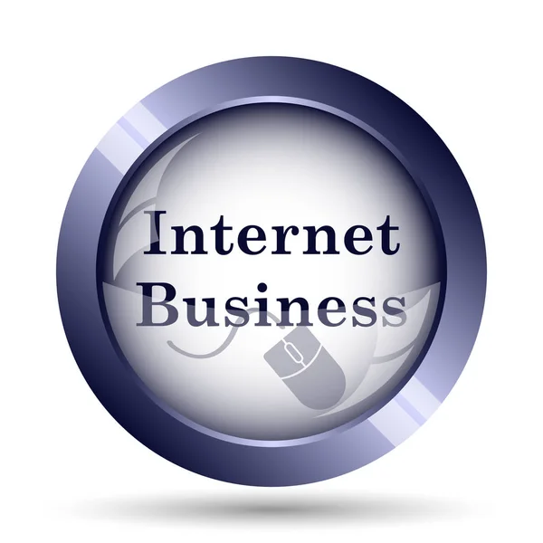 Pictogram Internet Business Internet Knop Witte Achtergrond — Stockfoto