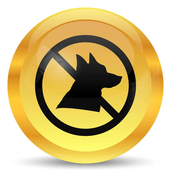 Forbidden Dogs Icon Internet Button White Background — Stock Photo, Image