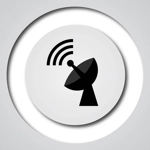 Wireless antenna icon. Internet button on white background