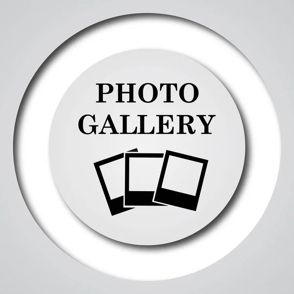 写真ギャラリーのアイコン 白い背景の上のインター ネット ボタン — ストック写真
