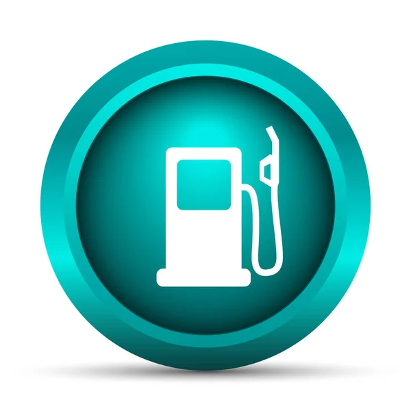 Gas Pump Ikonen Internet Knappen Vit Bakgrund — Stockfoto