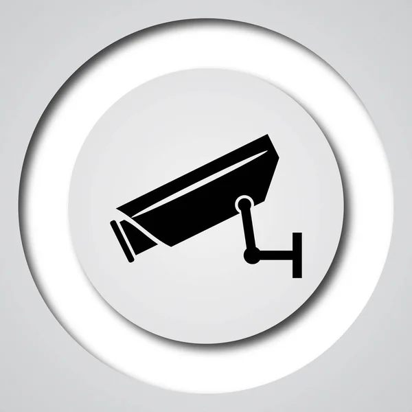 Övervakning Kameraikonen Internet Knappen Vit Bakgrund — Stockfoto