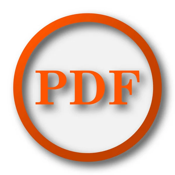 Pdf アイコン 白い背景の上のインター ネット ボタン — ストック写真