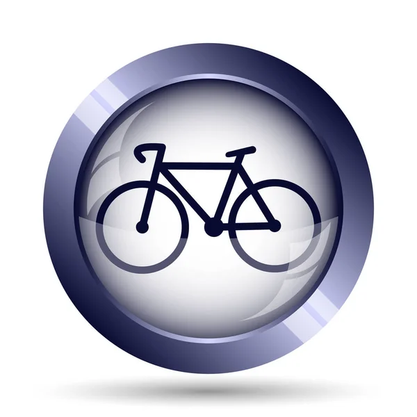 Het Pictogram Van Fiets Internet Knop Witte Achtergrond — Stockfoto