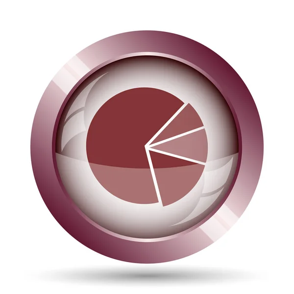 Chart pie icon. Internet button on white background