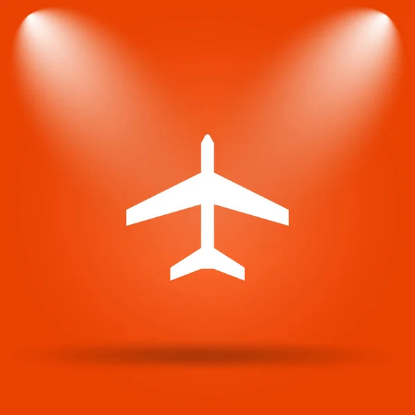 Plane Icon Internet Button Orange Background — Stock Photo, Image