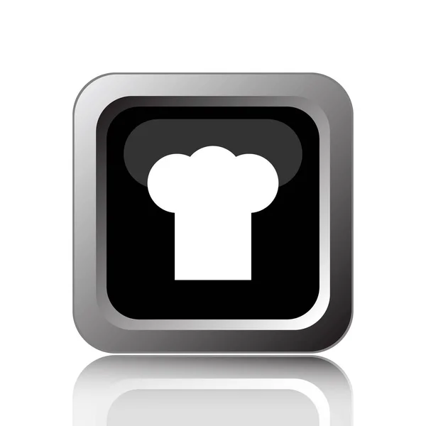 Icono Del Chef Botón Internet Sobre Fondo Blanco —  Fotos de Stock