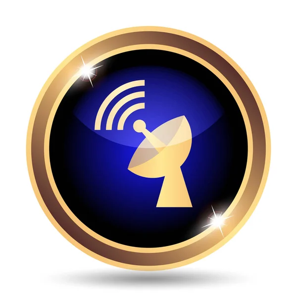 Wireless Antenna Icon Internet Button White Background — Stock Photo, Image