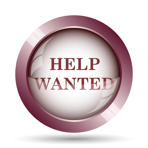 Help wanted icon. Internet button on white background