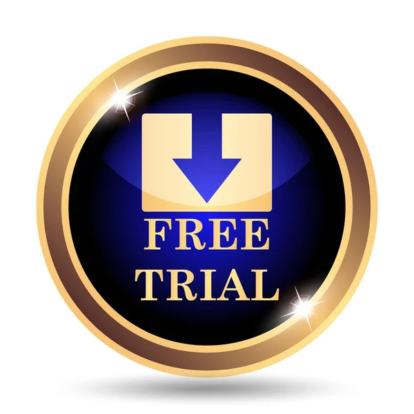 Free Trial Icon Internet Button White Background — Stock Photo, Image