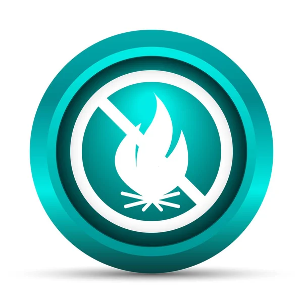 Запретная Икона Огня Кнопка Интернет Белом Фоне — стоковое фото