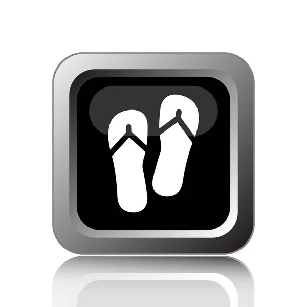 Icona Pantofole Pulsante Internet Sfondo Bianco — Foto Stock