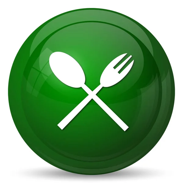 Tenedor y cuchara icono — Foto de Stock