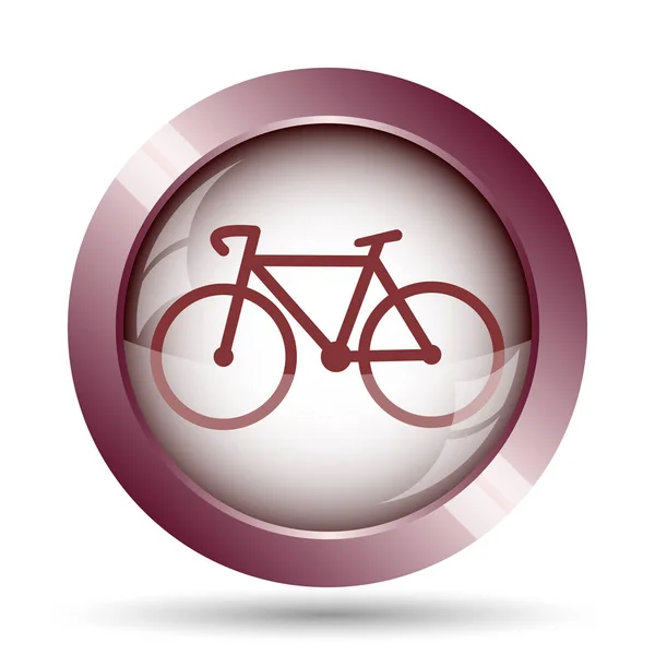 Icona Della Bicicletta Pulsante Internet Sfondo Bianco — Foto Stock