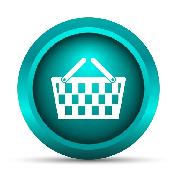 Shopping Basket Icon Internet Button White Background — Stock Photo, Image