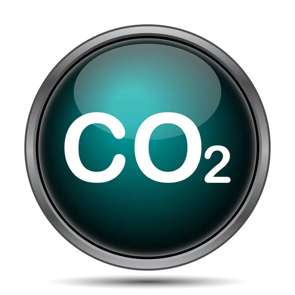 Icona Co2 Pulsante Internet Sfondo Bianco — Foto Stock