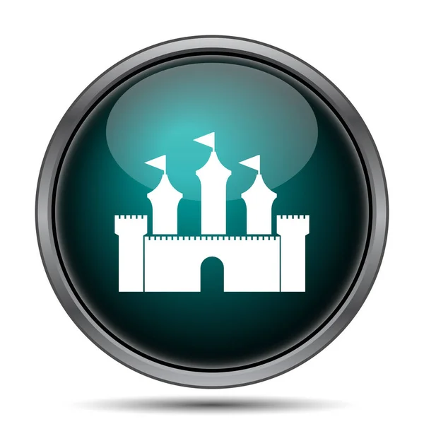 Castle Icon Internet Button White Background — Stock Photo, Image