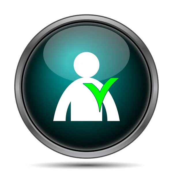 User Online Icon Internet Button White Background — Stock Photo, Image