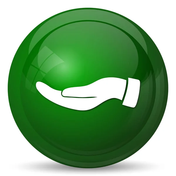 Hand Icon Internet Button White Background — Stock Photo, Image