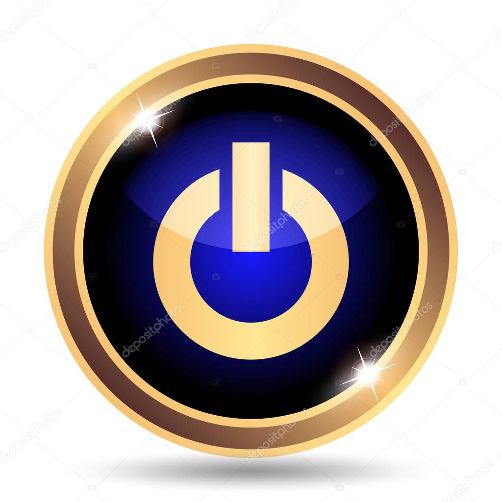 Power button icon. Internet button on white background