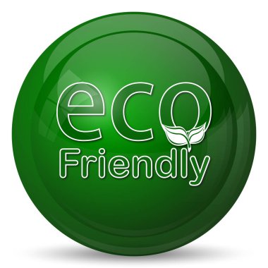 Eco dostu simgesi. Beyaz arka plan üzerinde Internet düğmesi