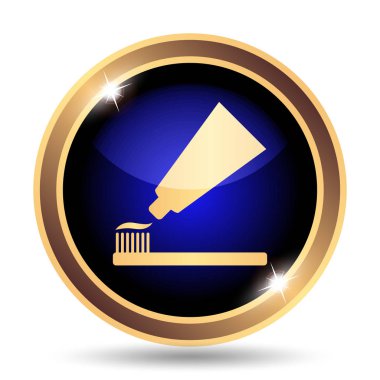 Diş yapıştırın ve fırça simgesini