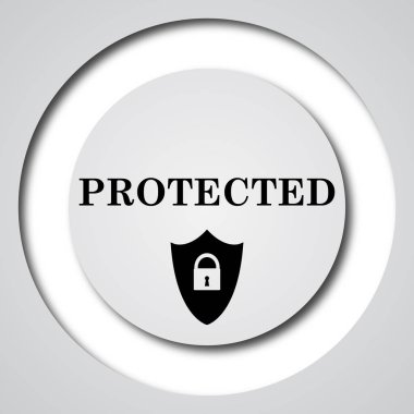 Korumalı simgesi. Beyaz arka plan üzerinde Internet düğmesi