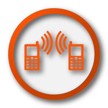 İletişim simgesi. Beyaz arka plan üzerinde Internet düğmesi