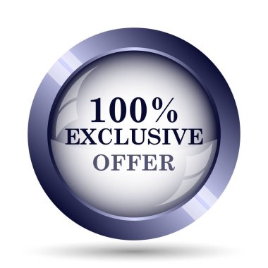 % 100 özel teklif simgesi. Beyaz arka plan üzerinde Internet düğmesi