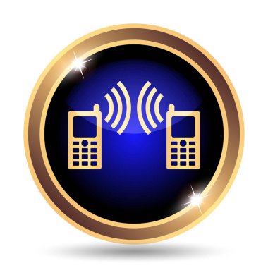 İletişim simgesi. Beyaz arka plan üzerinde Internet düğmesi