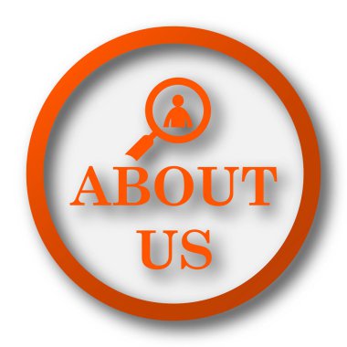 Hakkımızda simgesi. Beyaz arka plan üzerinde Internet düğmesi