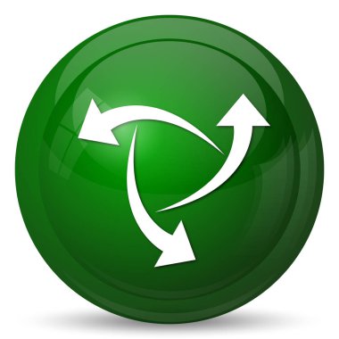 Simge değiştir. Beyaz arka plan üzerinde Internet düğmesi