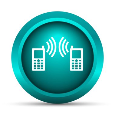 İletişim simgesi. Beyaz arka plan üzerinde Internet düğmesi