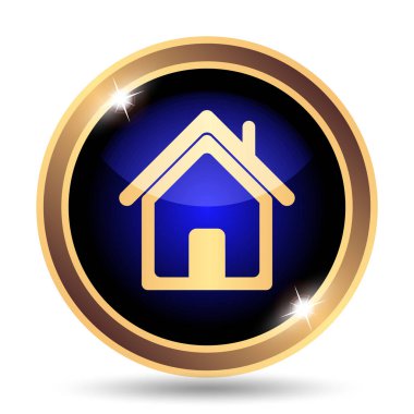 Ev simgesini. Beyaz arka plan üzerinde Internet düğmesi