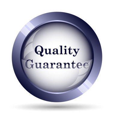 Kalite garantisi simgesi. Beyaz arka plan üzerinde Internet düğmesi