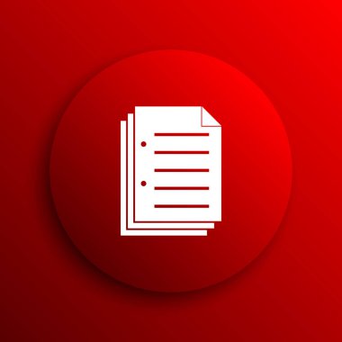 Belge simgesi. Beyaz arka plan üzerinde Internet düğmesi