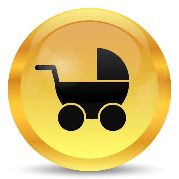 Ícone de carrinho de bebê — Fotografia de Stock