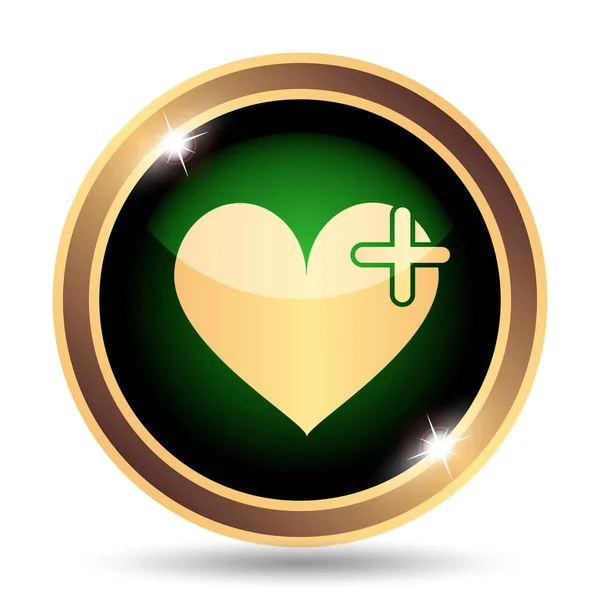 Серце з іконою хреста — стокове фото